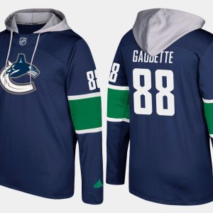 Splendid Canucks #88 Adam Gaudette Blue Name And Number Hoodie
