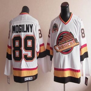 Exceptional Canucks #89 Alexander Mogilny Stitched White CCM Throwback NHL Jersey