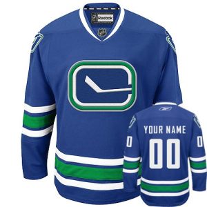 First - rate Canucks Third Personalized Authentic Blue NHL Jersey (S 3XL)
