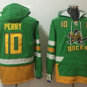 Magnificent Ducks #10 Corey Perry Green Name & Number Pullover NHL Hoodie