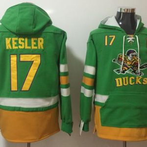 Gorgeous Ducks #17 Ryan Kesler Green Name & Number Pullover NHL Hoodie