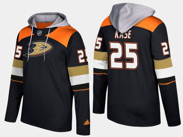 Outstanding Ducks #25 Ondrej Kase Black Name And Number Hoodie