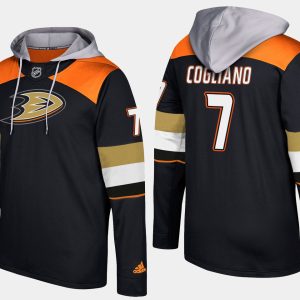 First - rate Ducks #7 Andrew Cogliano Black Name And Number Hoodie