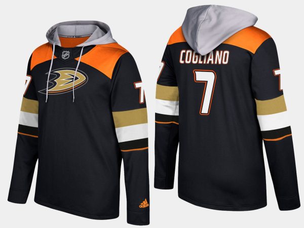 First - rate Ducks #7 Andrew Cogliano Black Name And Number Hoodie