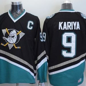 Splendid Ducks #9 Paul Kariya Black CCM Throwback Stitched NHL Jersey