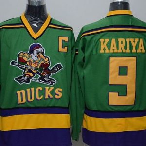 Magnificent Ducks #9 Paul Kariya Green CCM Throwback Stitched NHL Jersey