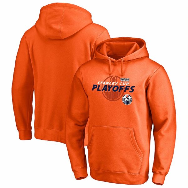 Splendid Edmonton Oilers 2021 Stanley Cup Playoffs Bound Turnover Pullover Hoodie Orange