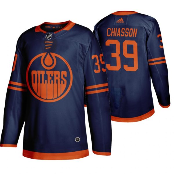 Exceptional Edmonton Oilers #39 Alex Chiasson Blue 2019 20 Third Alternate Jersey