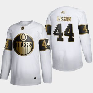 Gorgeous Edmonton Oilers #44 Zack Kassian Men's Adidas White Golden Edition Limited Stitched NHL Jersey