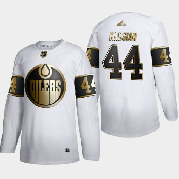 Gorgeous Edmonton Oilers #44 Zack Kassian Men's Adidas White Golden Edition Limited Stitched NHL Jersey