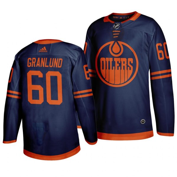 Exquisite Edmonton Oilers #60 Markus Granlund Blue 2019 20 Third Alternate Jersey