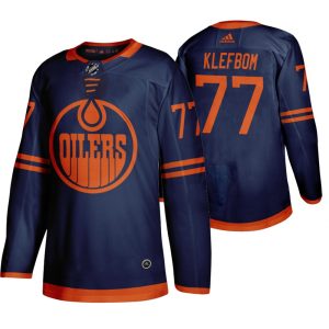 Exquisite Edmonton Oilers #77 Oscar Klefbom Blue 2019 20 Third Alternate Jersey
