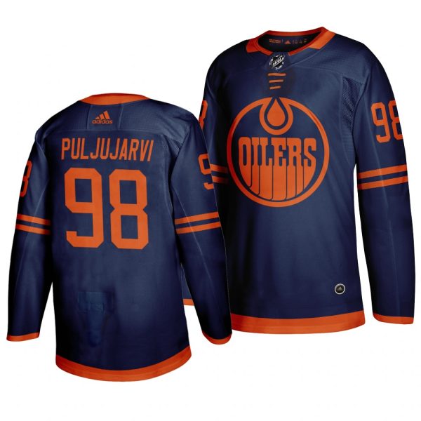 Splendid Edmonton Oilers #98 Jesse Puljujarvi Blue 2019 20 Third Alternate Jersey