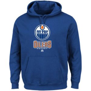 Exquisite Edmonton Oilers Majestic Critical Victory VIII Fleece Hoodie Blue