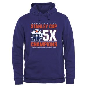 Magnificent Edmonton Oilers Rinkside Victor Pullover Hoodie Royal