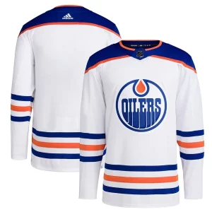 Stunning Edmonton Oilers adidas Men's Away Primegreen Authentic Blank Jersey   White