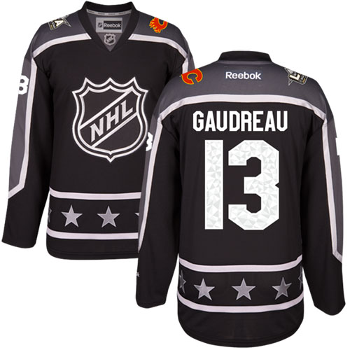 Gorgeous Flames #13 Johnny Gaudreau Black 2017 All Star Pacific Division Women's Stitched NHL Jersey