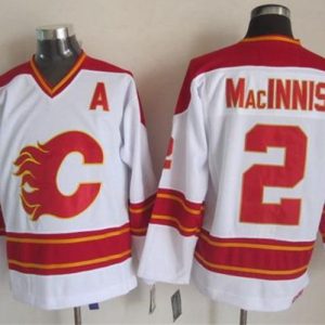 Splendid Flames #2 Al MacInnis White CCM Throwback Stitched NHL Jersey
