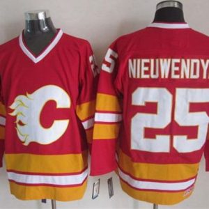 First - rate Flames #25 Joe Nieuwendyk Red CCM Throwback Stitched NHL Jersey
