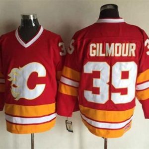 Exquisite Flames #39 Doug Gilmour Red CCM Throwback Stitched NHL Jersey