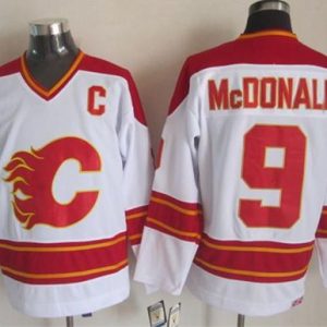 Superior Flames #9 Lanny McDonald White CCM Throwback Stitched NHL Jersey