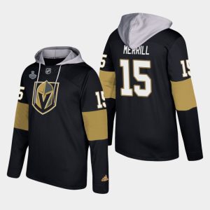 Exquisite Golden Knights #15 Jon Merrill Black 2018 Stanley Cup Final Name And Number Hoodie