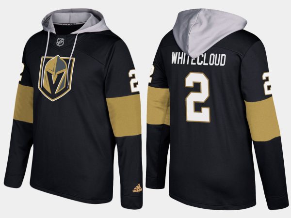 Magnificent Golden Knights #2 Zach Whitecloud Black Name And Number Hoodie