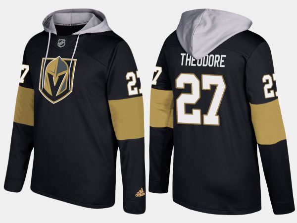 Superior Golden Knights #27 Shea Theodore Black Name And Number Hoodie
