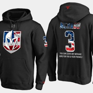 Exceptional Golden Knights #3 Brayden Mcnabb NHL Banner Wave Usa Flag Black Hoodie
