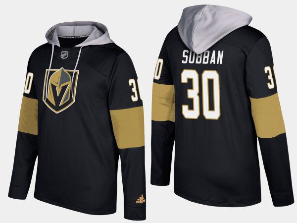 Stunning Golden Knights #30 Malcolm Subban Black Name And Number Hoodie