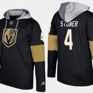 Magnificent Golden Knights #4 Clayton Stoner Black Name And Number Hoodie