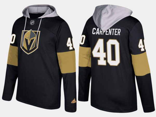 First - rate Golden Knights #40 Ryan Carpenter Black Name And Number Hoodie