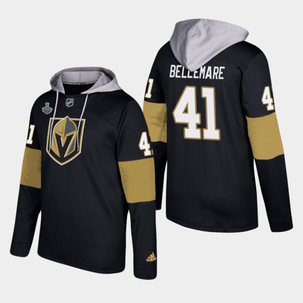 Exceptional Golden Knights #41 Pierre Edouard Black 2018 Stanley Cup Final Name And Number Hoodie