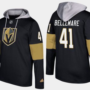 First - rate Golden Knights #41 Pierre Edouard Black Name And Number Hoodie