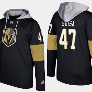Gorgeous Golden Knights #47 Luca Sbisa Black Name And Number Hoodie