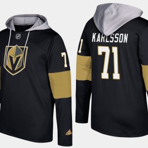 Premium Golden Knights #71 William Karlsson Black Name And Number Hoodie