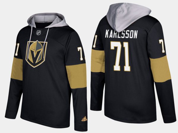 Premium Golden Knights #71 William Karlsson Black Name And Number Hoodie