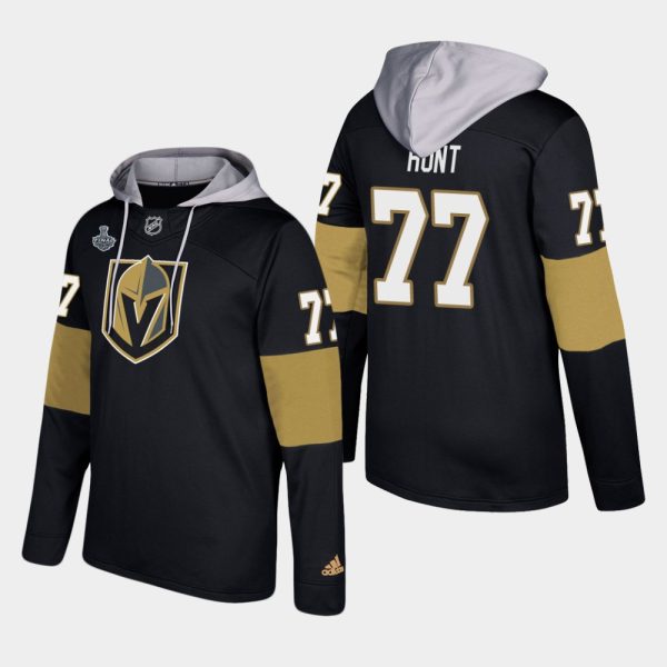 Gorgeous Golden Knights #77 Brad Hunt Black 2018 Stanley Cup Final Name And Number Hoodie