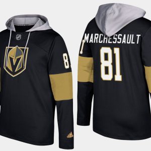 Stunning Golden Knights #81 Jonathan Marchessault Black Name And Number Hoodie