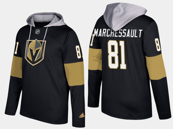 Stunning Golden Knights #81 Jonathan Marchessault Black Name And Number Hoodie