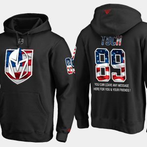 Gorgeous Golden Knights #89 Alex Tuch NHL Banner Wave Usa Flag Black Hoodie