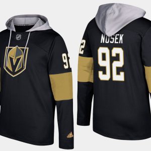 First - rate Golden Knights #92 Tomas Nosek Black Name And Number Hoodie