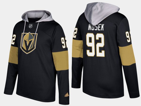 First - rate Golden Knights #92 Tomas Nosek Black Name And Number Hoodie