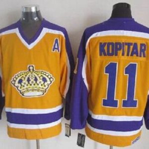 Magnificent Kings #11 Anze Kopitar Yellow CCM Throwback Stitched NHL Jersey