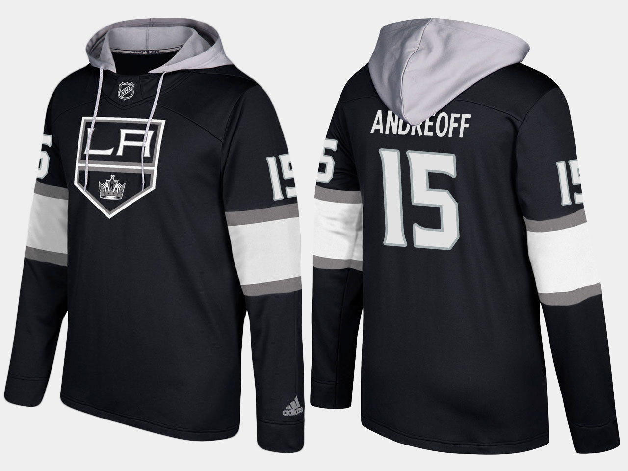 Superior Kings #15 Andy Andreoff Black Name And Number Hoodie