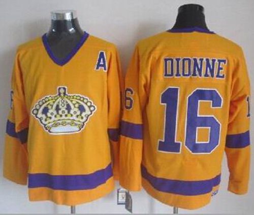Magnificent Kings #16 Marcel Dionne Yellow CCM Throwback Stitched NHL Jersey