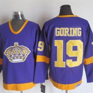 Magnificent Kings #19 Butch Goring Purple/Yellow CCM Throwback Stitched NHL Jersey