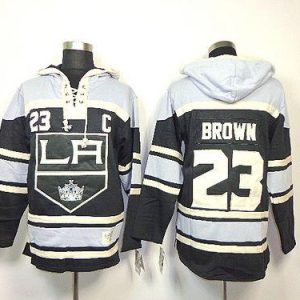Splendid Kings #23 Dustin Brown Black Sawyer Hooded Sweatshirt Stitched NHL Jersey