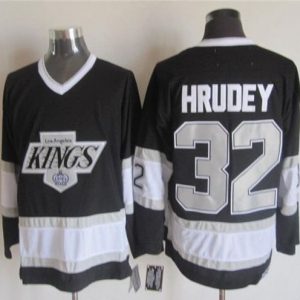 Gorgeous Kings #32 Kelly Hrudey Black CCM Throwback Stitched NHL Jersey