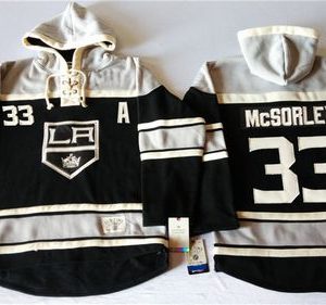 Premium Kings #33 Marty Mcsorley Black Sawyer Hooded Sweatshirt Stitched NHL Jersey